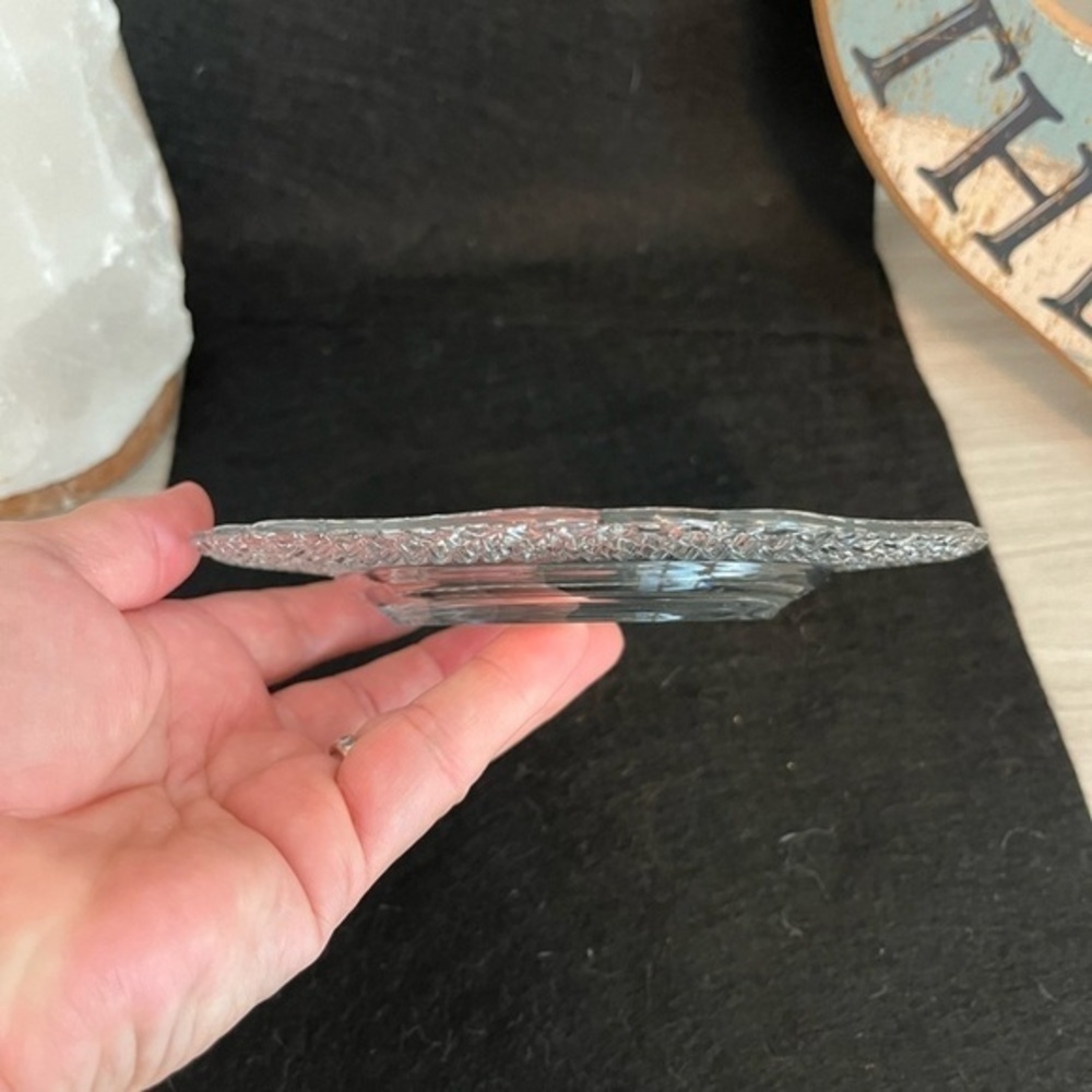 Vintage Cambridge Bread Plate 6” Diamond Point Pattern Set of Two - Picture 9 of 10